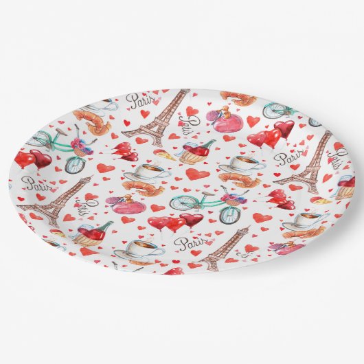 Parijs Papieren Bordje (Gekanteld)