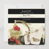 Parijs Parfum Parfums Rozen Hoge Hakken & Lippenst Kaart (Achterkant)