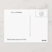 Parijs, Parijs, La Madeleine Briefkaart (Achterkant)