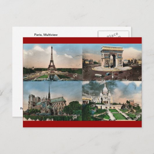  Parijs, Parijs, Multiview Briefkaart (Voorkant / Achterkant)