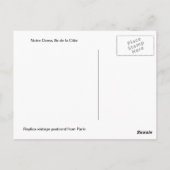 Parijs, Parijs Notre Dame, Ile de la Citie Briefkaart (Achterkant)