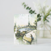  Parijs, Parijs Vist in de Seine Briefkaart (Staand voorkant)