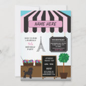 Parijs Parijse Cafe Elke Leeftijd Verjaardagsfeest Kaart (Voorkant)