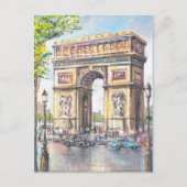  Parijs, Paris Arc de Triumphe; Briefkaart (Voorkant)