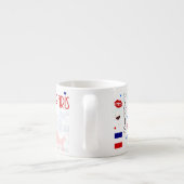 Parijs patroon met Eiffeltoren Espresso Kop (Achterkant)