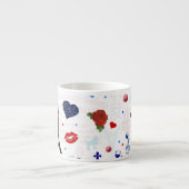 Parijs patroon met Eiffeltoren Espresso Kop (Voorkant)