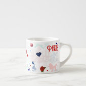 Parijs patroon met Eiffeltoren Espresso Kop (Rechts)