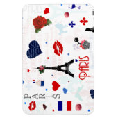 Parijs patroon met Eiffeltoren Magneet (Verticaal)