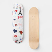 Parijs patroon met Eiffeltoren Persoonlijk Skateboard (Voorkant)