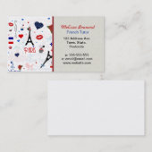 Parijs patroon met Eiffeltoren Visitekaartje (Voorkant / Achterkant)