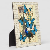 Parijs, pauw en vlinders fotoplaat (Zijkant)