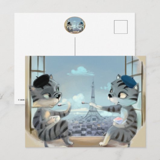 Parijs per dag Briefkaart (Voorkant / Achterkant)