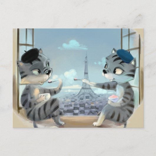 Parijs per dag Briefkaart (Voorkant)