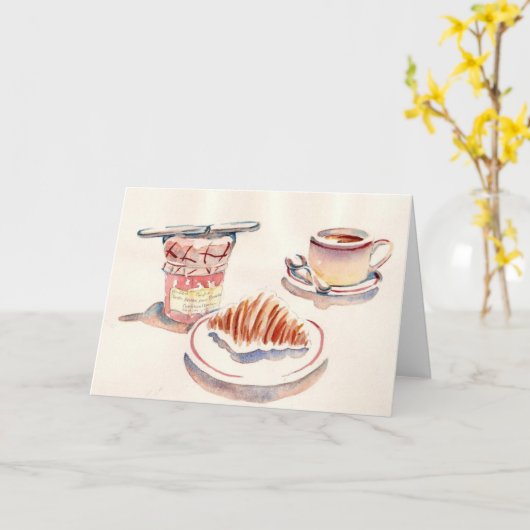 Parijs Petit Dejeuner Kaart (Gele Bloem)