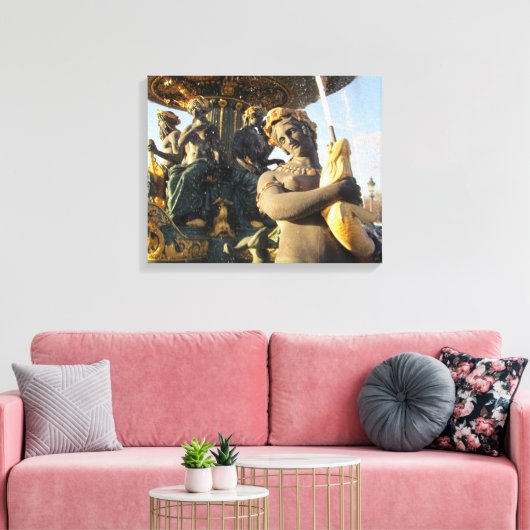 Parijs - Plaats van de Concorde Canvas Afdruk (Insitu (Woonkamer))
