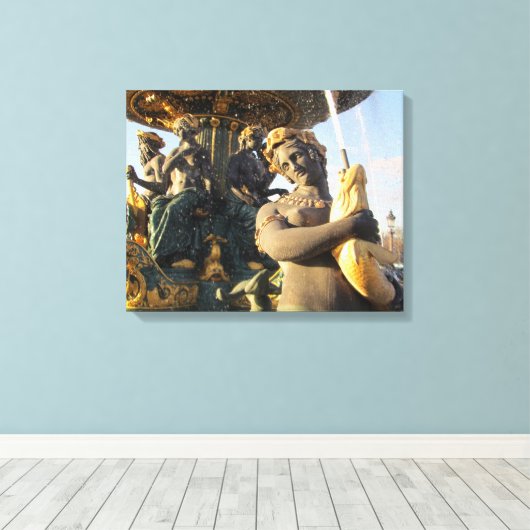 Parijs - Plaats van de Concorde Canvas Afdruk (Insitu (Houten vloer))