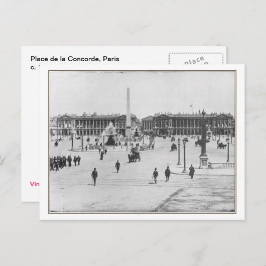 Parijs, Place de la Concorde Briefkaart (Voorkant / Achterkant)