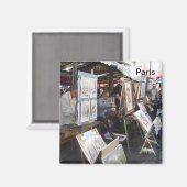 Parijs - Place de Tertre-Montmartre - Magneet (Voorkant / Achterkant)