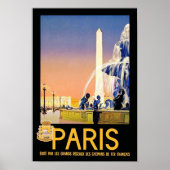 Parijs ~ Place del la Concorde Poster (Voorkant)
