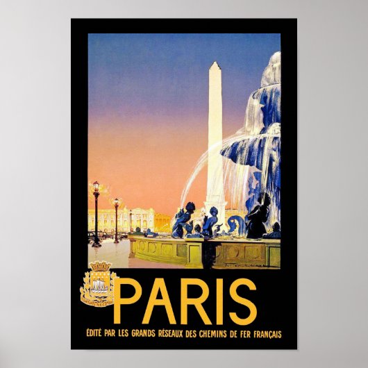 Parijs ~ Place del la Concorde Poster (Voorkant)