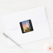 Parijs ~ Place del la Concorde Vierkante Sticker (Envelop)