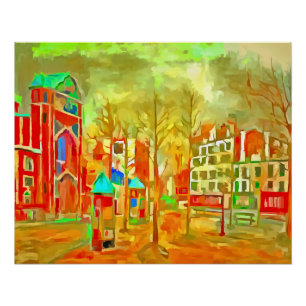 Parijs, Place des Abbesses Perfect Poster