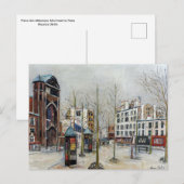 Parijs, Place des Abbesses; Utrillo Briefkaart (Voorkant / Achterkant)