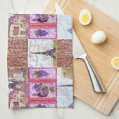 Parijs Pointillisme Eiffeltoren Keukenhanddoek (Quarter Fold)