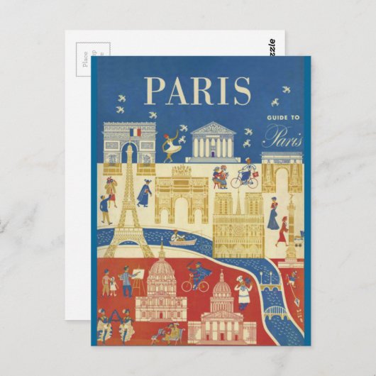 Parijs - Postal Briefkaart (Voorkant / Achterkant)