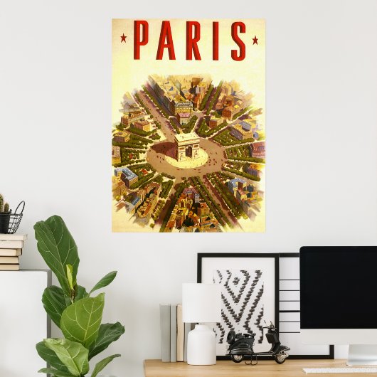 Parijs Poster (Thuiskantoor)