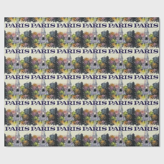Parijs: Poster Cadeaupapier (Vlak)