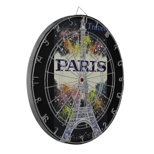 Parijs: Poster Dart Board Dartbord (Voorkant Links)