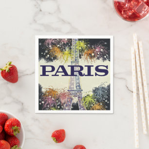 Parijs: Poster Papier Napkin Servet