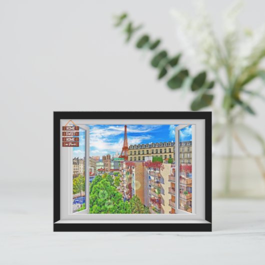 Parijs-raam Briefkaart (Staand voorkant)