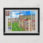 Parijs-raam Briefkaart (Voorkant)