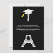 Parijs Rainbow Franse Eiffel Tower Graduparty Kaart (Achterkant)