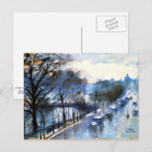 Parijs,  regendag briefkaart (Voorkant / Achterkant)