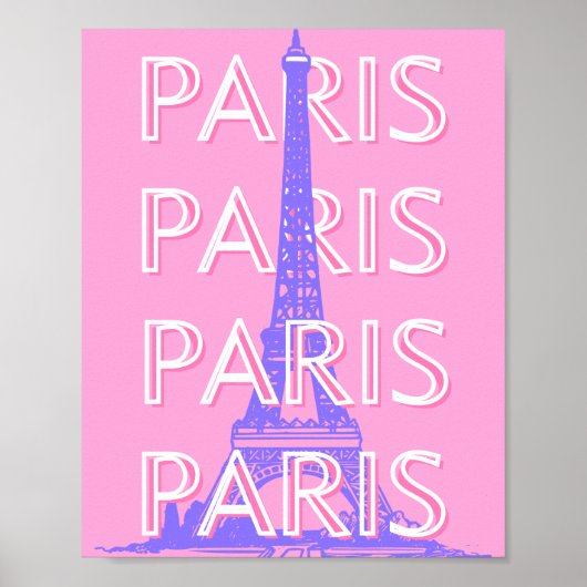 Parijs Reis Kunst, Reis Kunst, Roze Poster (Voorkant)