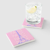 Parijs Reis Kunst, Reis Kunst, Roze Stenen Onderzetter (Zijkant)