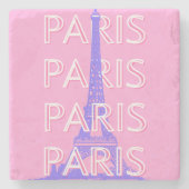 Parijs Reis Kunst, Reis Kunst, Roze Stenen Onderzetter (Voorkant)