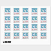 Parijs - Reis Tag Vierkante Stickers (Vel)