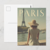 Parijs reis vintage briefkaart (Voorkant / Achterkant)