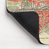 Parijs reiskaart. Oude stad. Retro France Muismat (Hoek)