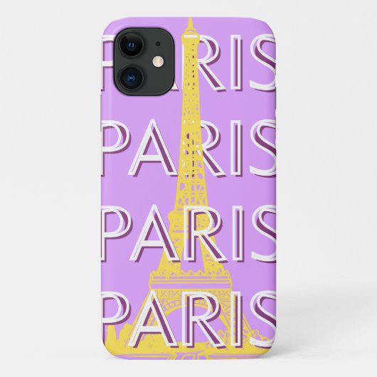 Parijs, reiskunst, minimalistisch, pastelreiskunst Case-Mate iPhone case (Achterkant)