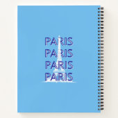 Parijs Reiskunst, Reiskunst, Preppy Kunst, Blauw Notitieboek (Achterkant)