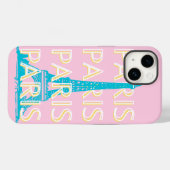 Parijs Reiskunst, Reiskunst, Preppy, Roze Case-Mate iPhone Case (Achterkant (horizontaal))
