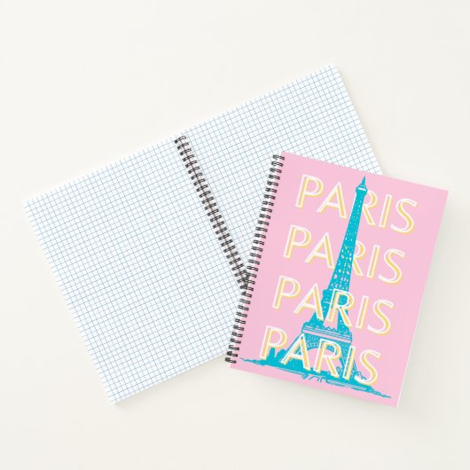 Parijs Reiskunst, Reiskunst, Preppy, Roze Notitieboek (Binnen)