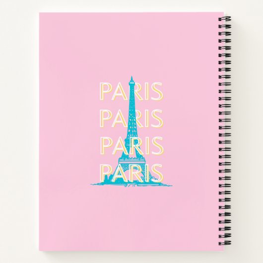 Parijs Reiskunst, Reiskunst, Preppy, Roze Notitieboek (Achterkant)