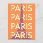 Parijs, Reiskunst, Retro Reiskunst Feestdagenkaart (Voorkant)