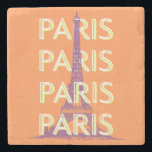 Parijs, Reiskunst, Retro Reiskunst Stenen Onderzetter<br><div class="desc">Een prachtig retro Parijs reiskunst ontwerp met de beroemde Eiffeltoren. Het is een perfecte aanvulling op elke plek en zou een geweldige aanvulling op je leven te maken.</div>